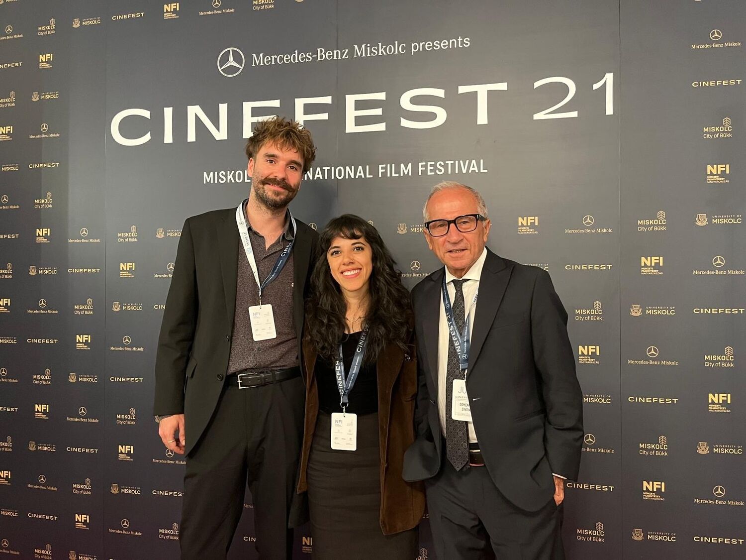 The CICAE jury: Luca Gasser, Ingrid Machado and Domenico Dinoia